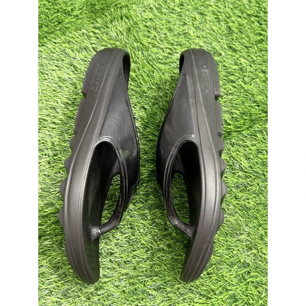 Spenco Fusion 2 Recovery Thong Sandals Comfort Glossy Black Men's 9 Women's 11